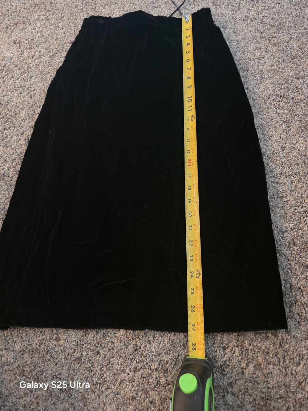 Velvet Heart Black Maxi Skirt - Velvet A-Line